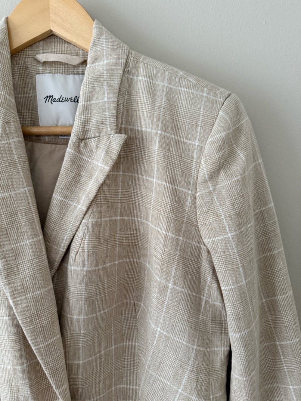 Madewell - The Slim Blazer in Plaid - Sesame Maeve Glen Plaid - Picture 5 of 14